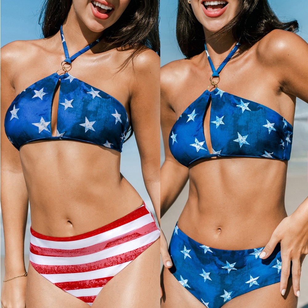 Blue Star Bikini Set